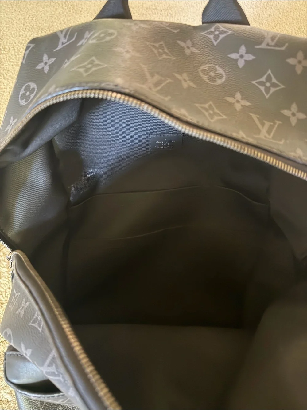 Louis Vuitton Monogram Eclipse Canvas Backpack in Black